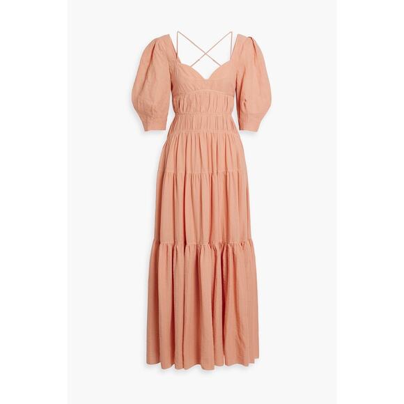 JONATHAN SIMKHAI Wilder Cotton Gauze Maxi Dress Sz 4 - Picture 1 of 13